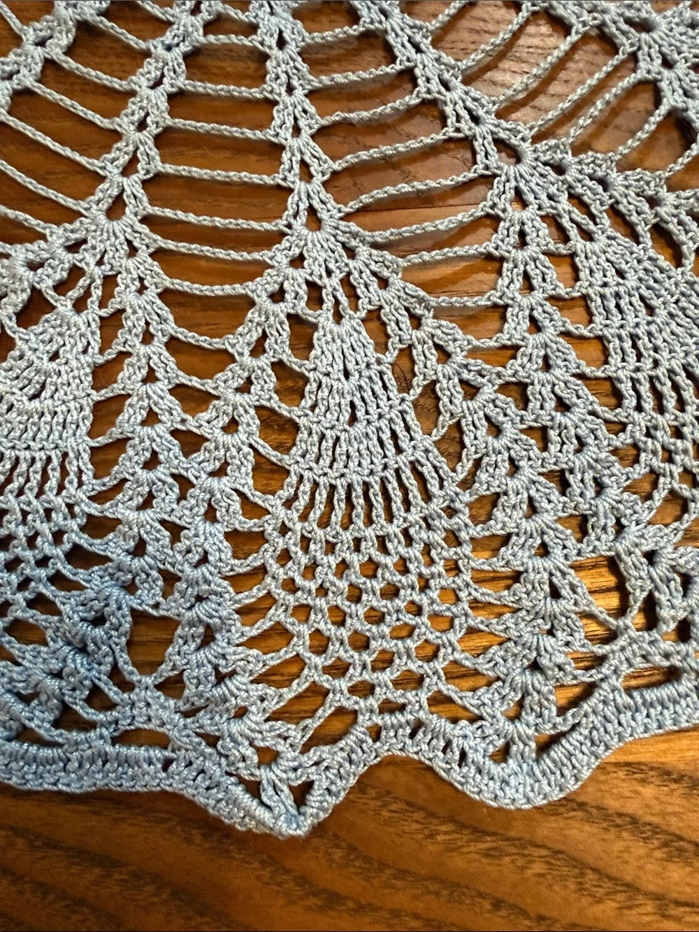 Handmade Light Blue Crochet Doily - Decorative Table Centerpiece